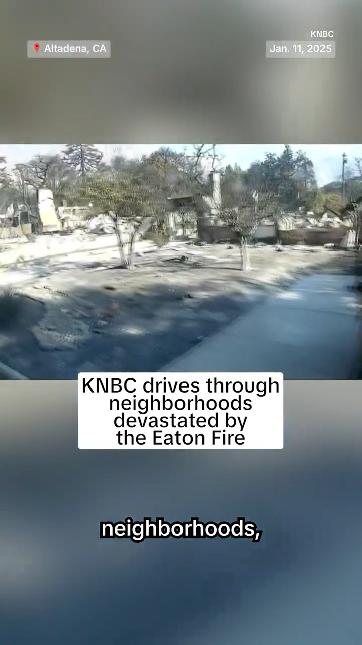 KNBC drives through neighborhodds devastated by the Eaton Fire