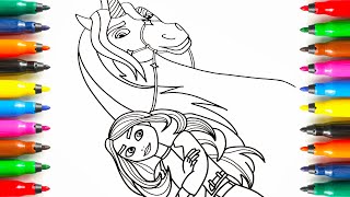 Drawing and Coloring Sophia and Wildstar from Unicorn Academy