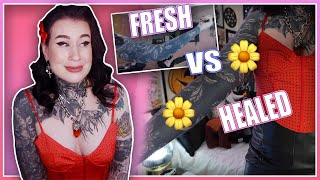 How Did My White Ink Over Blackwork Tattoos Heal? | Fresh Vs Healed