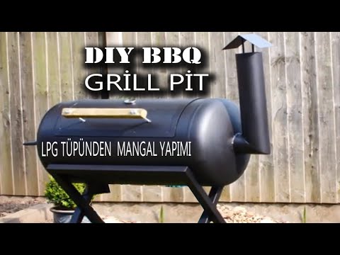 DIY BBQ GRILL PIT FROM FREON GAS TANK - MY WORKSHOP