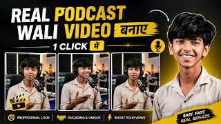 Real Podcast Video Kaise Banaye? 🤯 Ai Reel Shayari Video Editing Tutorial 🔥