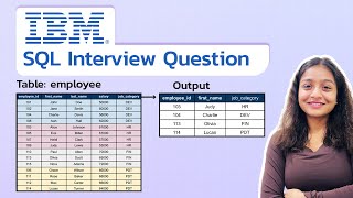 IBM SQL Interview Question | Using CTEs