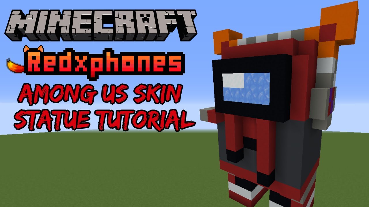 Minecraft Tutorial: Redxphones Crewmate Skin Statue (Among Us)