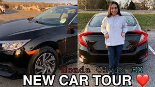 MY NEW CAR TOUR!! | 2017 Honda Civic EX ✨❤️