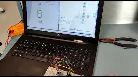 Contador 0-9 con display de 7 segmentos usando LabView.