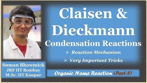 Claisen Condensation|| Dieckmann Condensation Reaction| Mechanism Examples| Enolate Chemistry(Hindi)