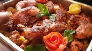 طريقة طهي الدجاج والبطاطس بطريقة سورية  How to cook chicken and potato in syrian way