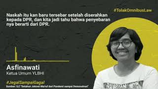 Omnibus Law UU Cipta Kerja Untuk Siapa? | Ketua Umum YLBHI Asfinawati