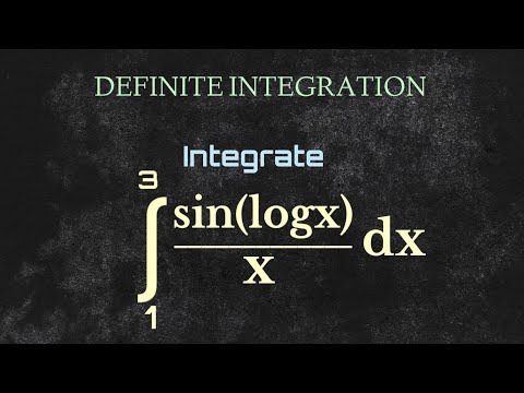 Integrate ∫(sin(logx)/x)dx || how to integrate ∫(sin(logx)/x)dx - YouTube