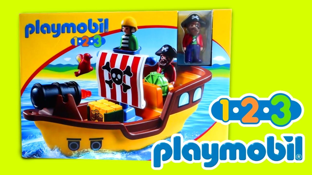 Playmobil 123 Pirate Ship - set 9118 - Unboxing Playmobil 123 Pirate Ship  toy - YouTube