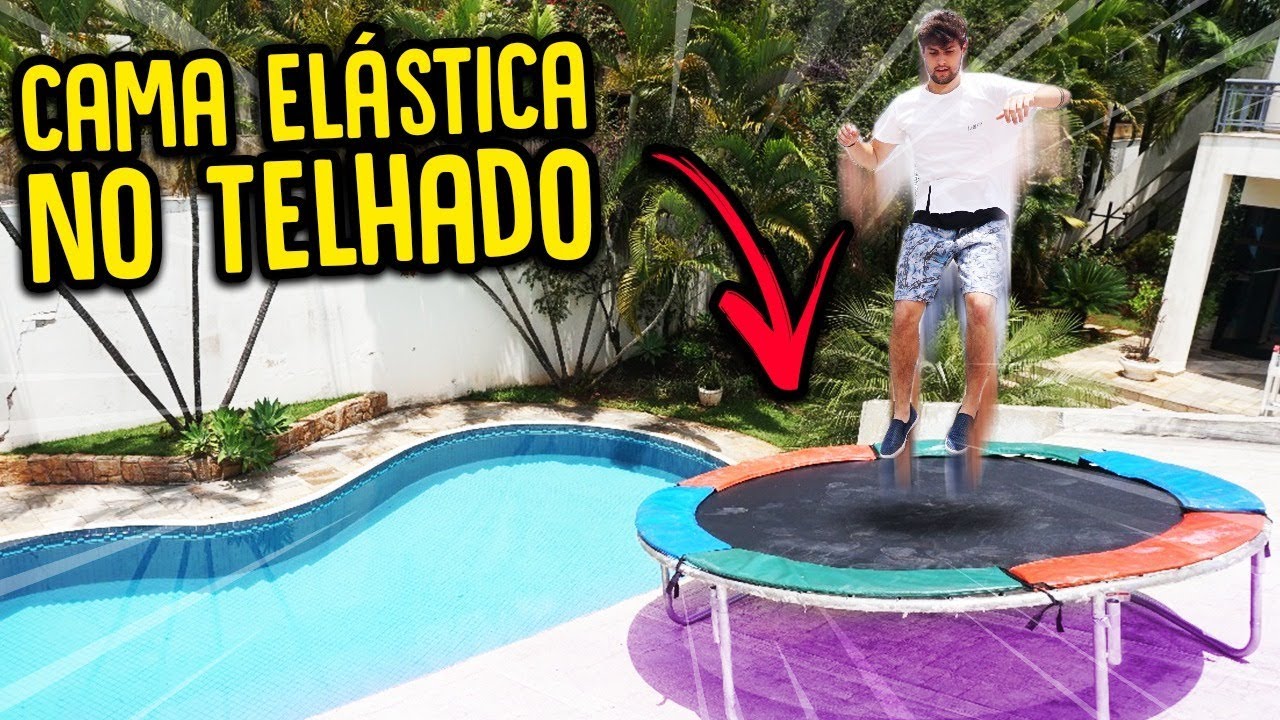 entretenimento para casamento COLOQUEI A CAMA ELÁSTICA NO TELHADO E PULEI !! ( PERIGOSO ) [ REZENDE EVIL ]