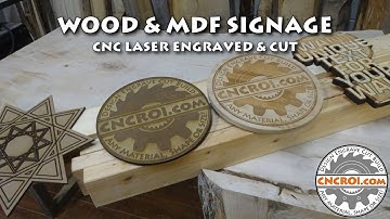 Wood & MDF Signage: CNC Laser Engraved & Cut