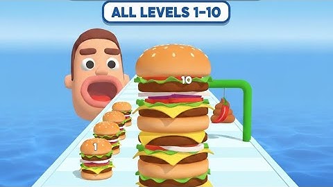 Burger Master All Levels 1-10 Gameplay Walkthrough {Android,iOs}