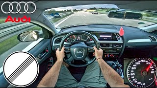 Audi A4 B8 Avant 2.0 Tdi 170 HP German Autobahn (2010) | POV Test Drive Top Speed Onboard