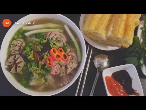 Cách nấu NƯỚC DÙNG PHỞ BÒ VIÊN Gân Gầu Tái chín Nạm- Recipe for making beef noodle soup PHO.