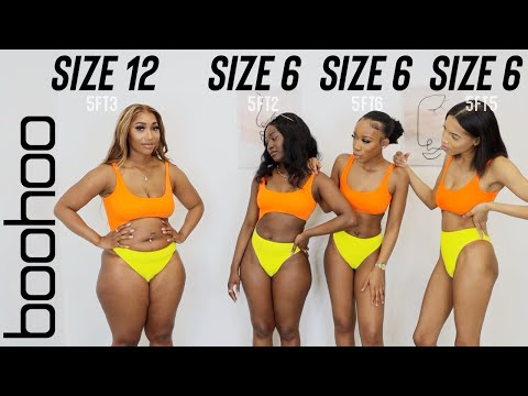 ME vs THREE SIZE 6 WOMEN BOOHOO SWIMWEAR TRY ON HAUL