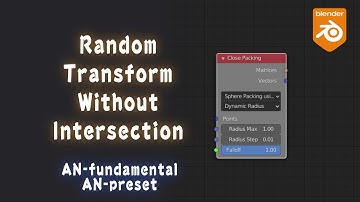[Tut] Random Transform without intersection - blender animation nodes