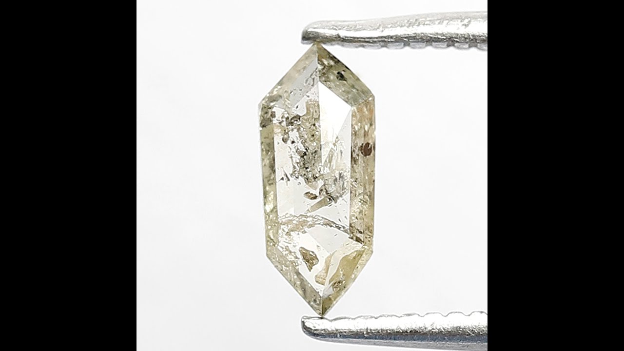 0.39 CT Greenish Geometric Diamond: Rustic Pendant Stone