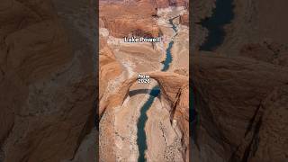 Lake Powell Before vs After #lakepowell #arizonanature #utahlandscapes #waterlevelhistory