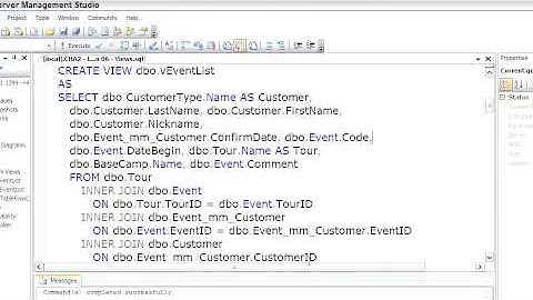 SQL Server  Creating Views