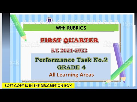 PERFORMANCE TASK NO.2  with RUBRICS Grade 4 First Qtr.