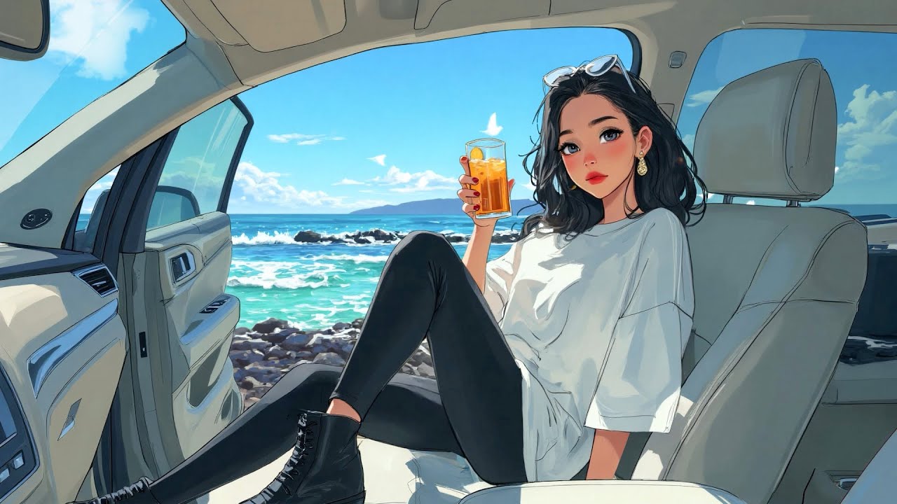 Coastal Escape Lofi 🌊 Lofi Hip Hop for Slow Drives & Happy Mood ~ Chill Music