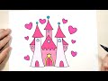 How to Draw and Color a Castle House