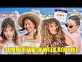 A WEEK IN MY SUMMER CURLY HAIR ROUTINE + 4 EASY CURLY HAIRSTYLES