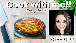 Cook with me! Crispy Chicken with Hot Honey Carrots from Every Plate + FREE BOX