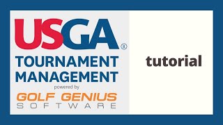 USGA Tournament Management App tutorial screenshot 1