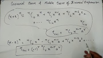 Binomial Theorem CBSE Part 3 | General and middle term of binomial  | kamaldheeriya |
