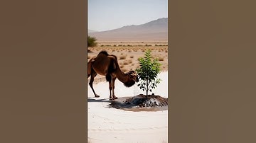 A camel saved a grapes plant from drying out by watering it 😭 🍇 #ai #grapes #save #water #camel