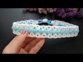 Wonderful  easy  fun to crochet a headband for beginners bead stitch