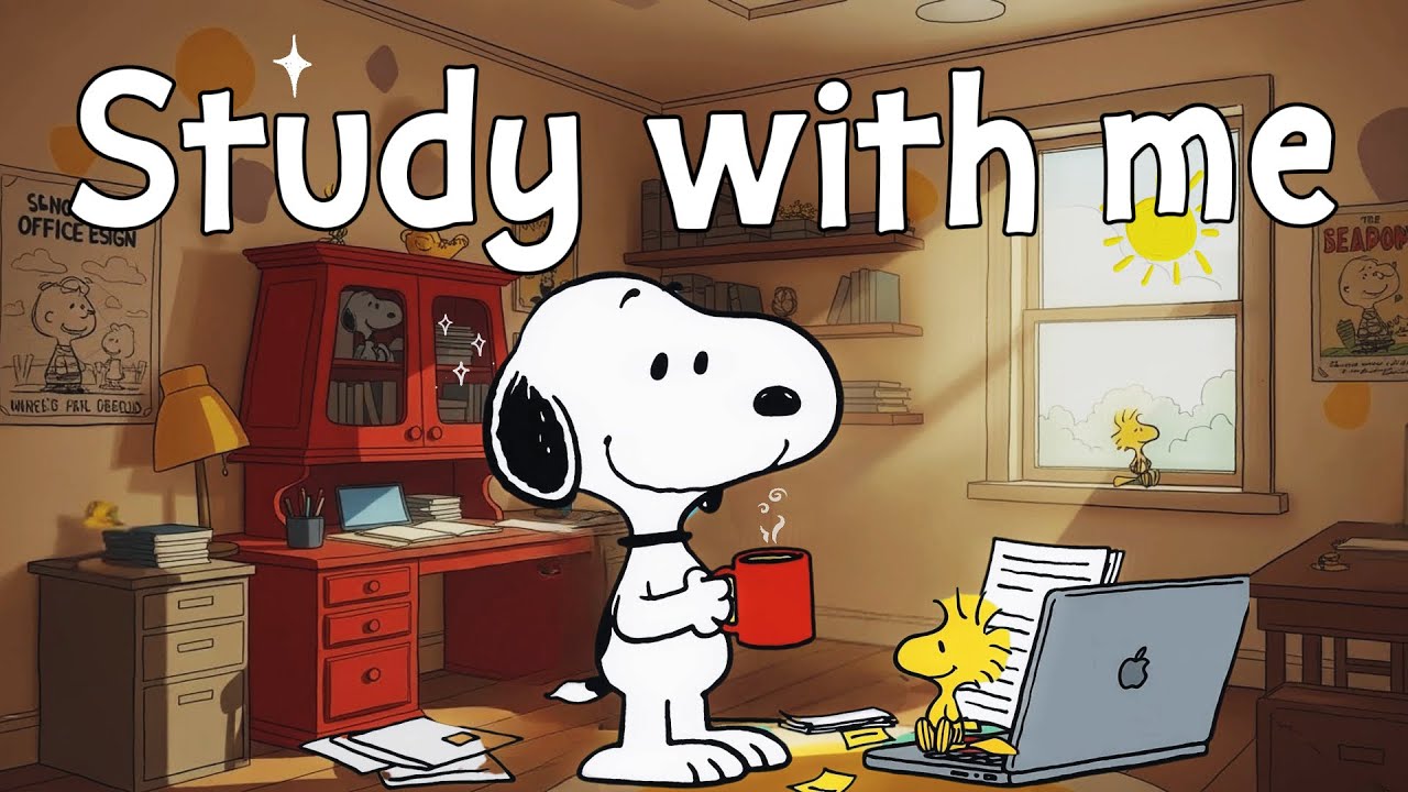 [𝐩𝐥𝐚𝐲𝐥𝐢𝐬𝐭] Snoopy’s Study Café ️💼 Soft Jazz to Stay Calm & Get Things ...