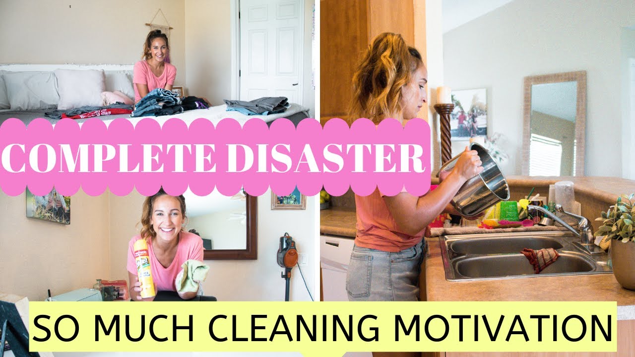 COMPLETE DISASTER CLEANING MOTIVATION!!! | ALL DAY CLEAN WITH ME