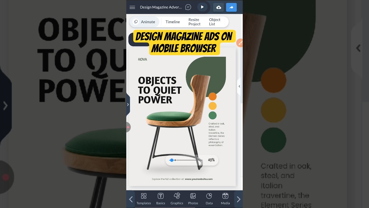 Design Magazine Ads on Mobile Browser - No App, No PC Needed 