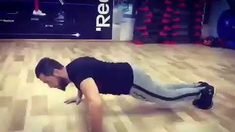 Explosive Flying Type Clapping Push Ups In Slow Motion