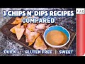 3 recettes de chips et de trempettes compares  rapide vs sans gluten vs sucr  aliments tris