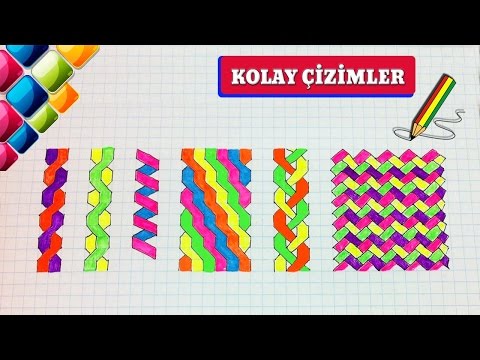 Kolay Çizimler #17 6 farklı Örgü Desenler Nasıl Çizilir