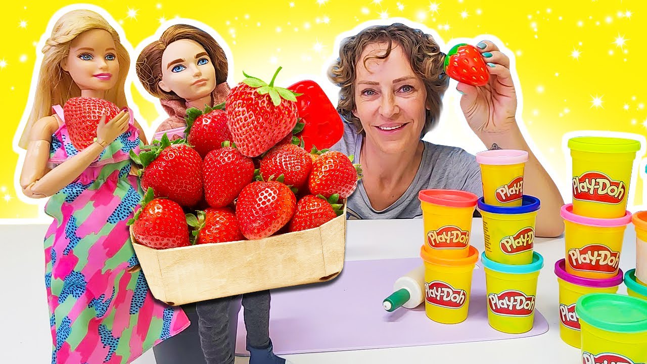Spielzeug Video für Kinder mit Melis | Kinder Atelier. Obst aus Play Doh für Omnom.