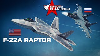 New Su30SM FlankerH Vs F22 Raptor Thrust Vectoring Dogfight | Digital Combat Simulator | DCS |