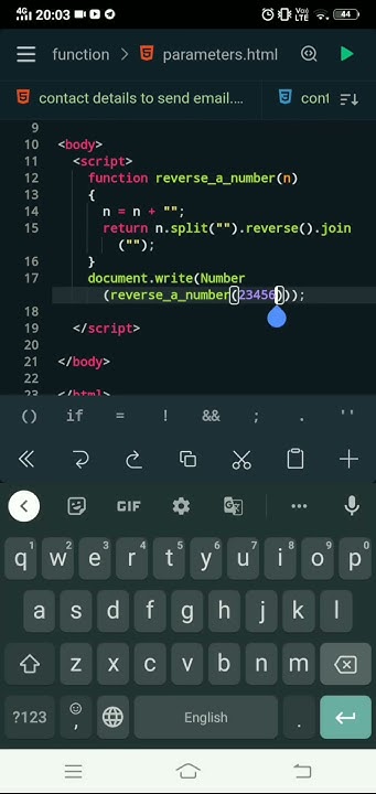 Print reverse number by using JavaScript function 🔥 #webdevelopment # ...