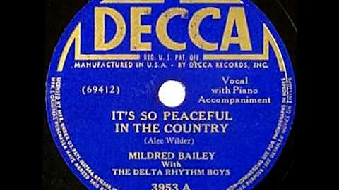 MILDRED BAILEY - It's So Peaceful in the Country (1941)