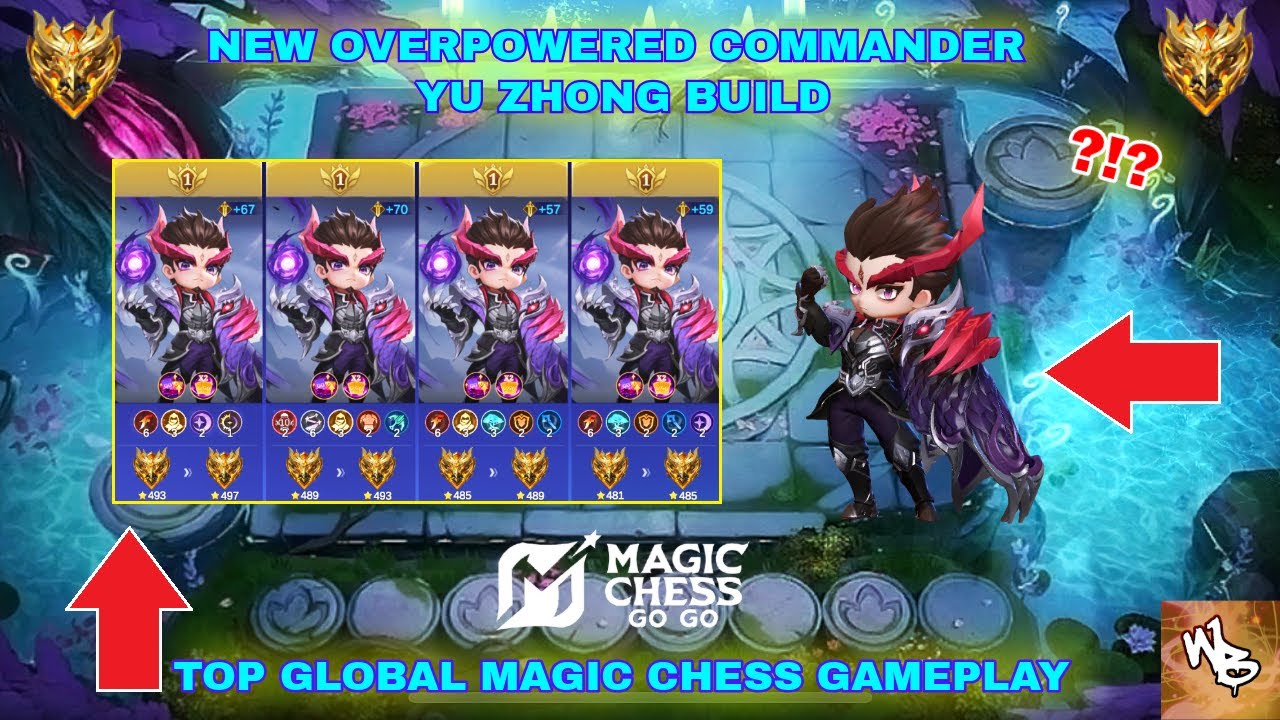 NEW COMMANDER YU ZHONG TOP GLOBAL STRATEGY - BEST SYNERGY COMBO GUIDE - MAGIC CHESS GO GO