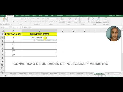 Vídeo: Como faço para converter pés e polegadas no Excel?