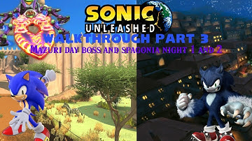 Sonic Unleashed Walkthrough part 3 Mazuri Day Boss Egg Beetle and Spagonia Night