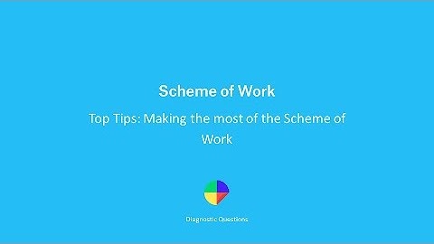 DQ Scheme of Work: Top Tips: Making the most of the Scheme of Work