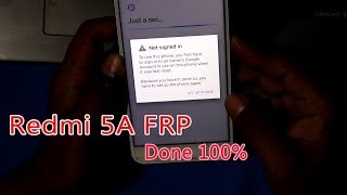 Mi Redmi 5A Google Account Remove || FRP Done