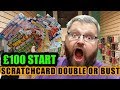 NEW SCRATCHCARD DOUBLE OR BUST £100 START 28/10/19