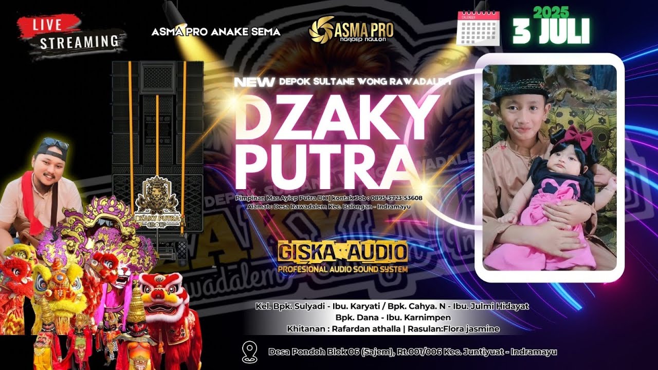 LIVE NGARAK || SINGA DANGDUT DZAKY PUTRA || PONDOH - JUNTINYUAT || 03 JULI 2025